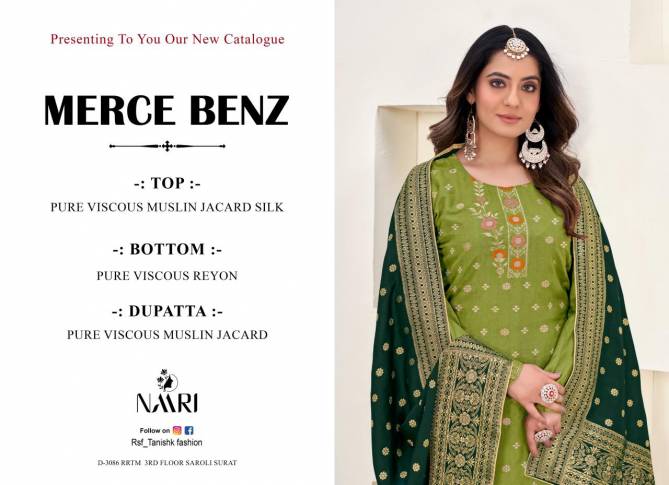 Merce Benz By Naari Muslin Jacquard Designer Salwar Suits Wholesale Clothing Suppliers In India
